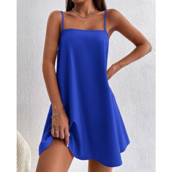 Petite blue  casual cami dress FEW PIECES LEFT - Picture 2 of 16